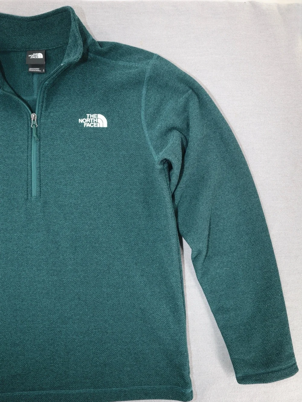 The North Face Men's Teal Quarter-Zip Fleece Pullover
